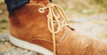 Замшевые ботинки